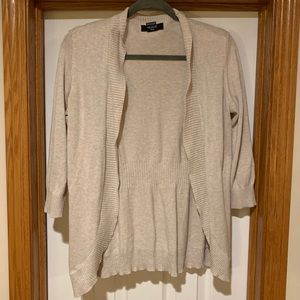 Beautiful cream, open front cardigan.